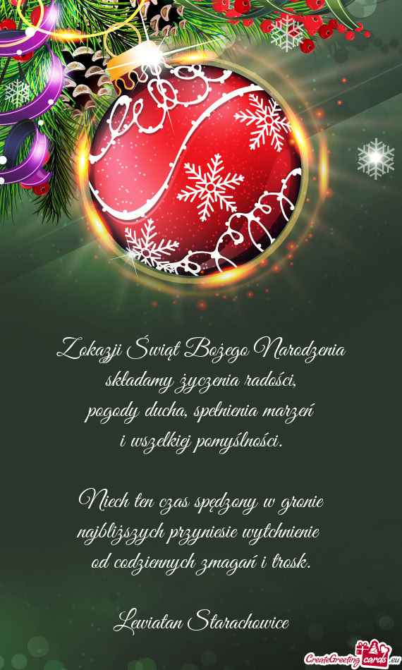 Składamy życzenia radości