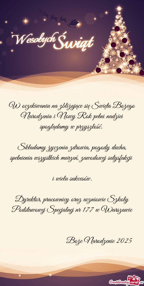 Składamy życzenia zdrowia, pogody ducha, spełnienia wszystkich marzeń, zawodowej satysfakcji