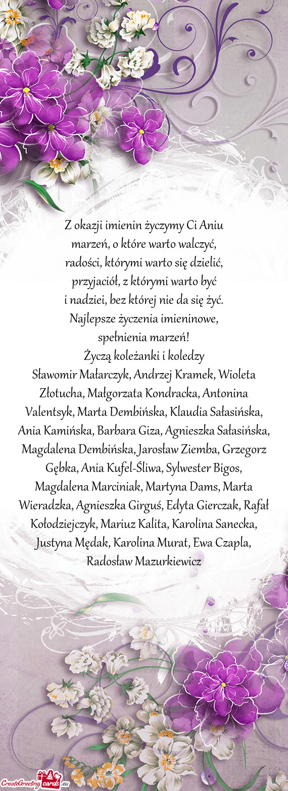 Sławomir Małarczyk, Andrzej Kramek, Wioleta Złotucha, Małgorzata Kondracka, Antonina Valentsyk