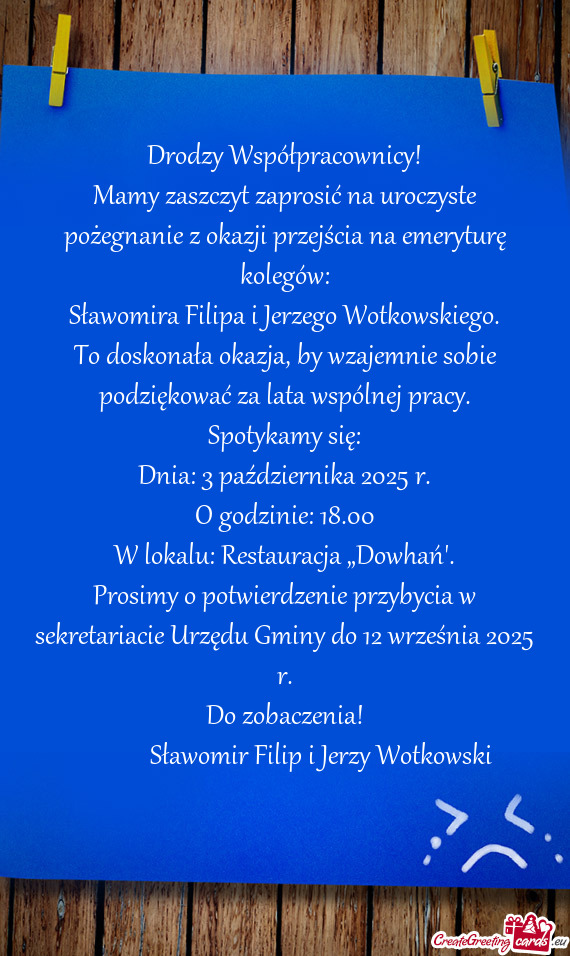 Sławomira Filipa i Jerzego Wotkowskiego
