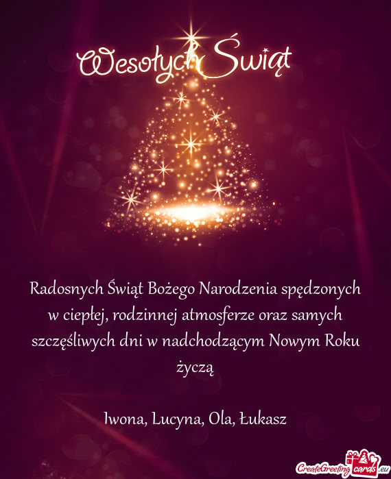 Śliwych dni w nadchodzącym Nowym Roku życzą