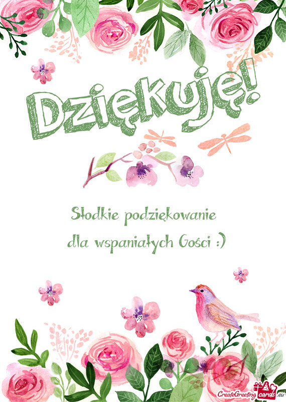 Słodkie podziękowanie   dla wspaniałych Gości :)