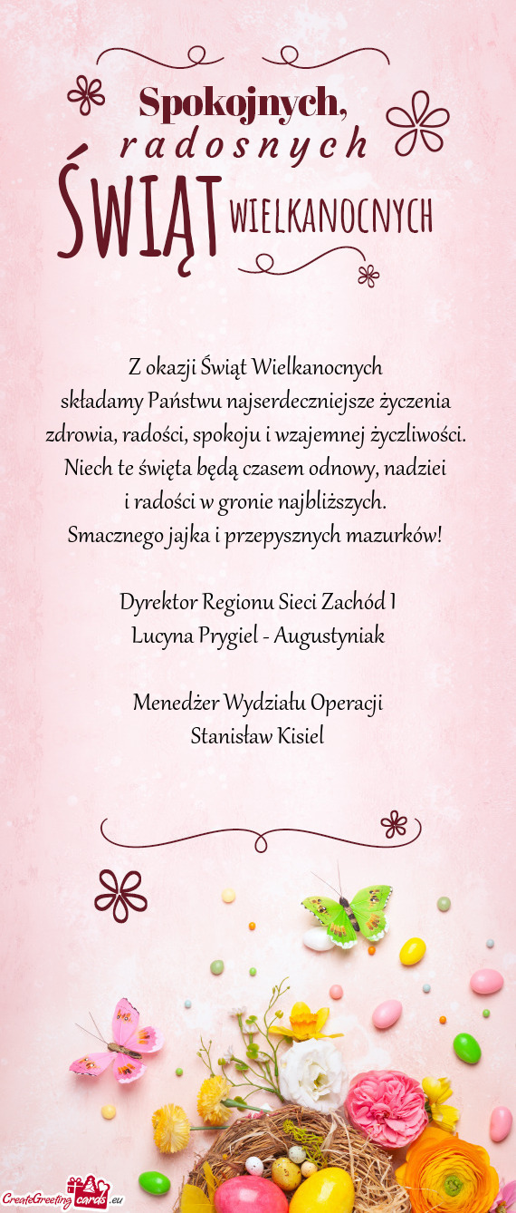 Smacznego jajka i przepysznych mazurków