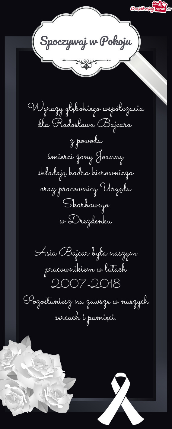 Śmierci żony Joanny