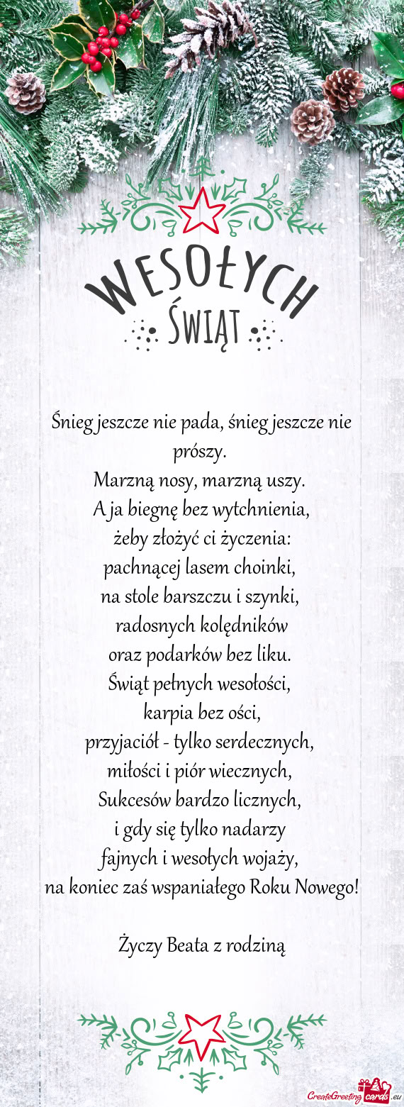 Śnieg jeszcze nie pada, śnieg jeszcze nie prószy