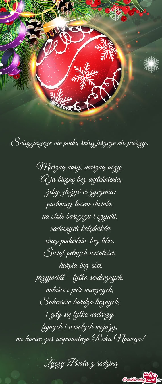 Śnieg jeszcze nie pada