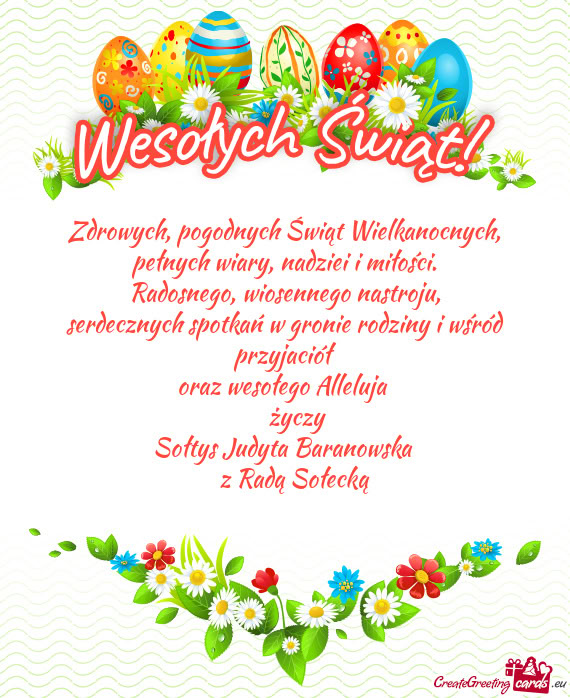 Sołtys Judyta Baranowska  z Radą Sołecką