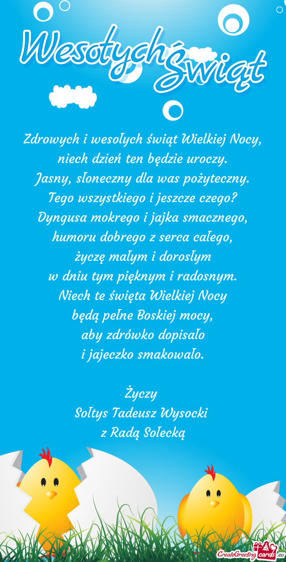 Sołtys Tadeusz Wysocki