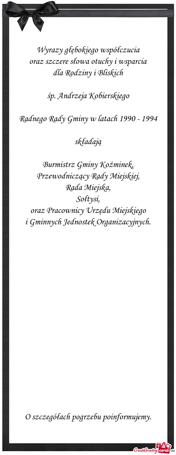 Śp. Andrzeja Kobierskiego