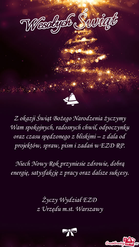 Spędzonego z bliskimi – z dala od projektów, spraw, pism i zadań w EZD RP