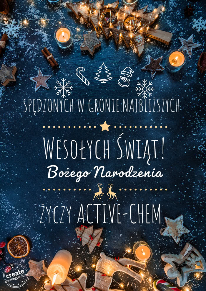 SPĘDZONYCH W GRONIE NAJBLIŻSZYCH Wesołych Świąt ACTIVE-CHEM