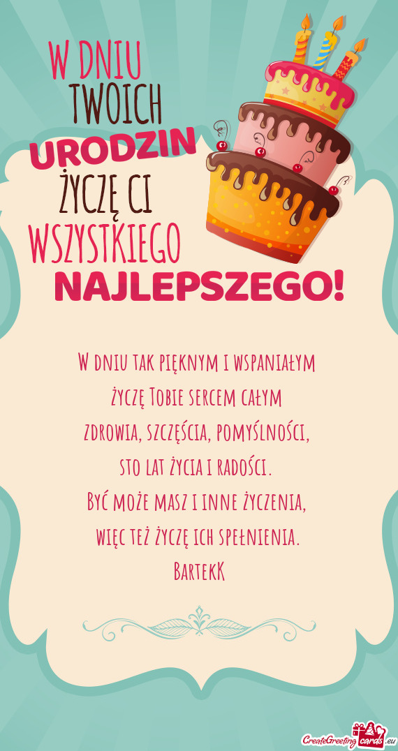 Spełnienia. BartekK