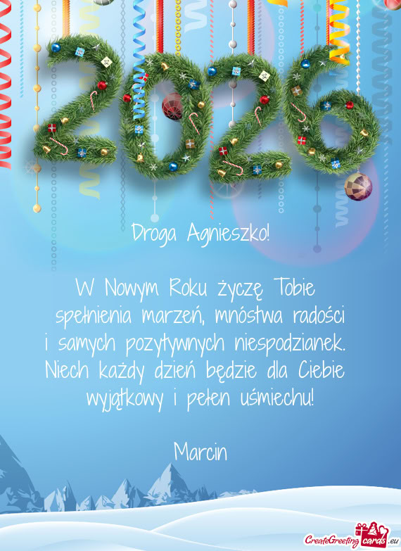 Spełnienia marzeń, mnóstwa radości