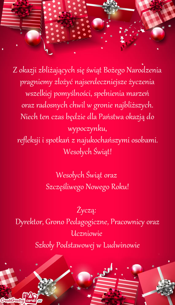 Spełnienia marzeń oraz radosnych chwil w gronie najbliższych