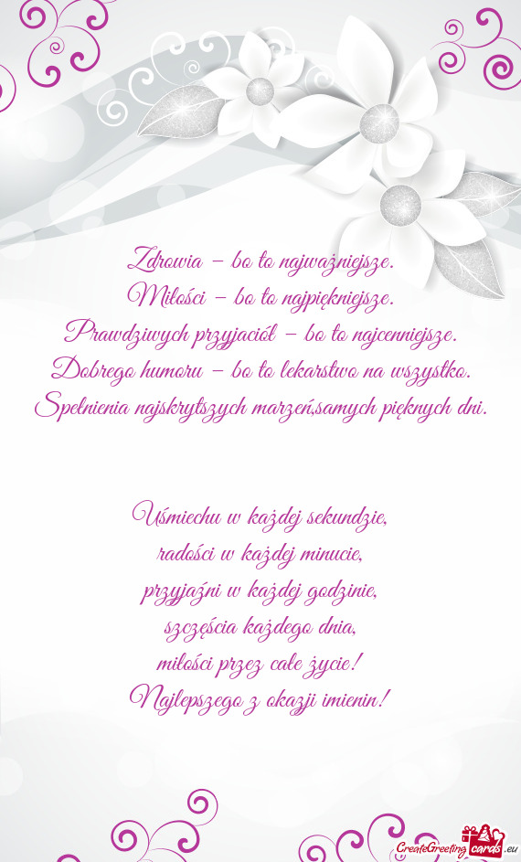 Spełnienia najskrytszych marzeń,samych pięknych dni