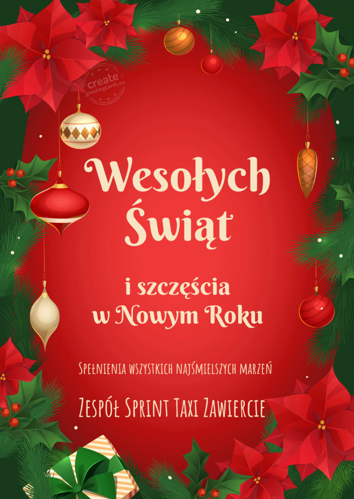 Spełnienia wszystkich najśmielszych marzeń Zespół Sprint Taxi Zawiercie