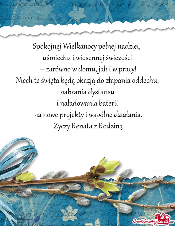 Spokojnej Wielkanocy pełnej nadziei