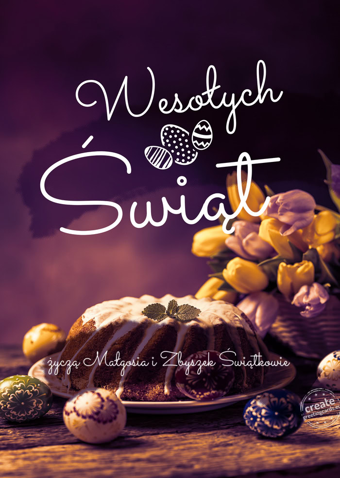 Spokojnej Wielkanocyżyczą Małgosia i Zbyszek Świątkowie