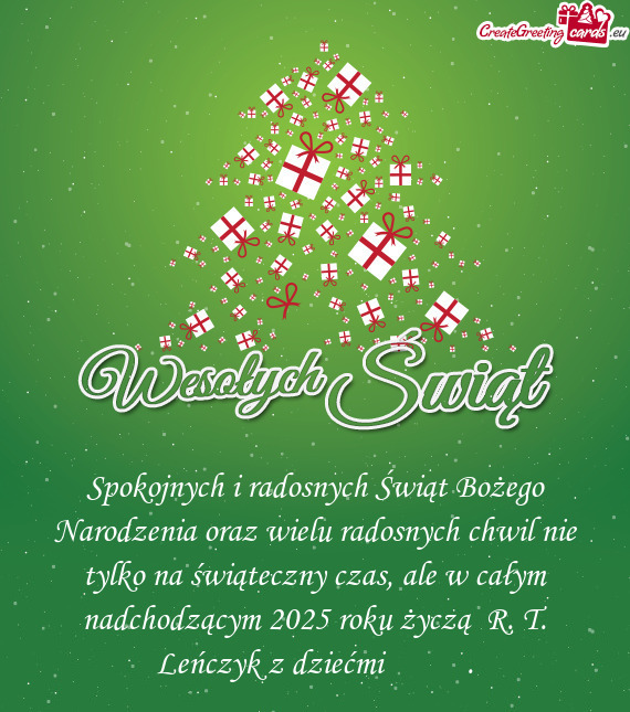 Spokojnych i radosnych Świąt Bożego Narodzenia oraz wielu radosnych chwil nie tylko na świątecz