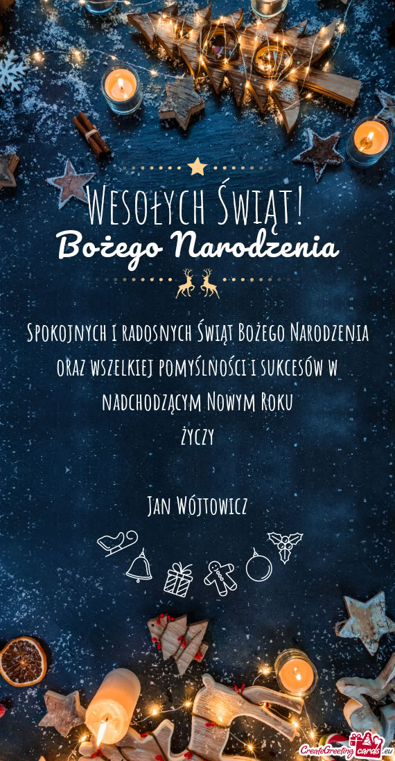 Spokojnych i radosnych Świąt Bożego Narodzenia oraz wszelkiej pomyślności