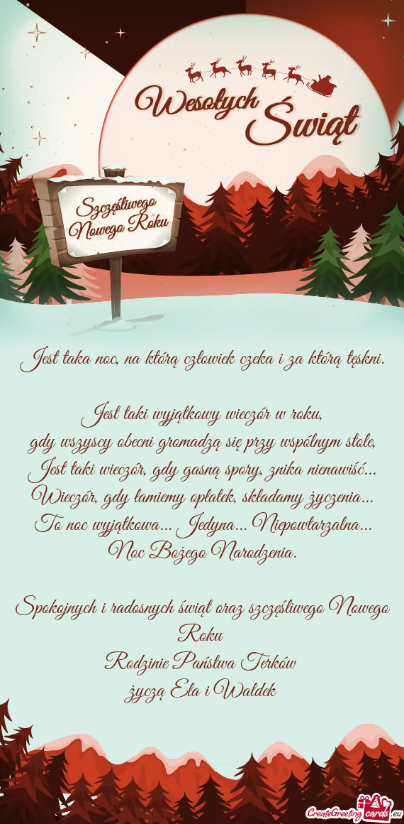 Spokojnych i radosnych świąt oraz szczęśliwego Nowego Roku