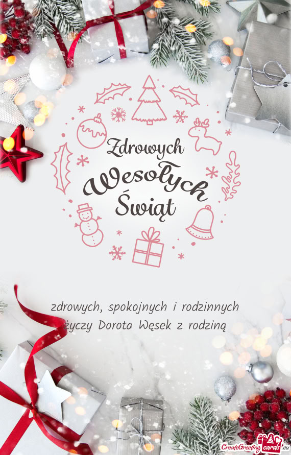 Spokojnych i rodzinnych Dorota Węsek z rodziną