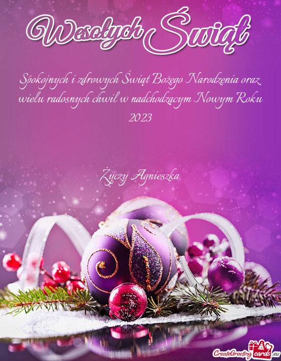 Spokojnych i zdrowych Świąt Bożego Narodzenia oraz wielu radosnych chwil w nadchodzącym Nowym Ro