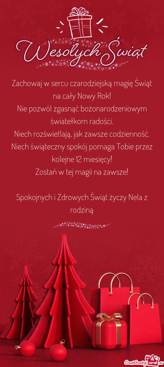 Spokojnych i Zdrowych Świąt Nela z rodziną