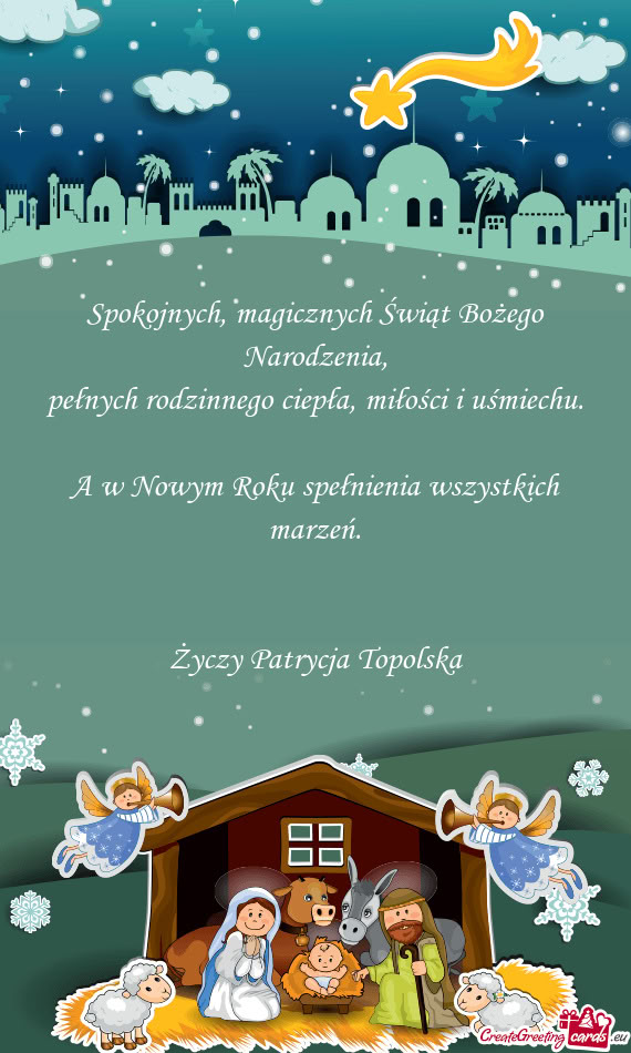 Spokojnych, magicznych Świąt Bożego Narodzenia