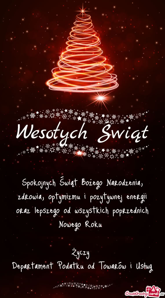 Spokojnych Świąt Bożego Narodzenia, zdrowia, optymizmu i pozytywnej energii oraz lepszego od wszy