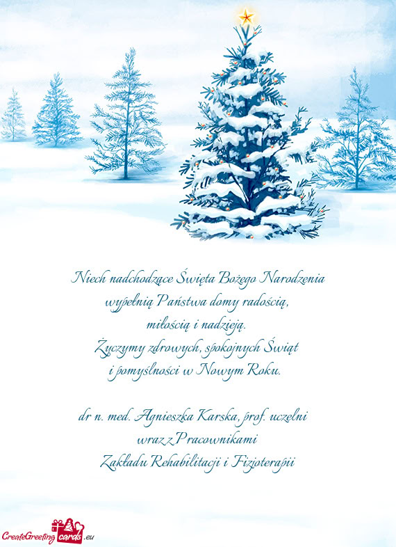 Spokojnych Świąt i pomyślności w Nowym Roku