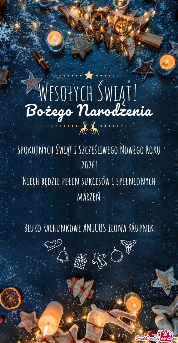 Spokojnych Świąt i Szczęśliwego Nowego Roku 2026