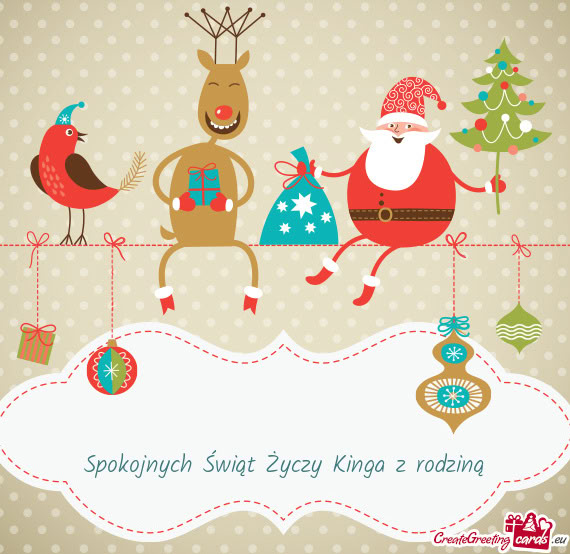 Spokojnych Świąt Kinga z rodziną