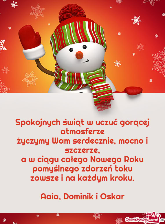 Spokojnych świąt w uczuć gorącej atmosferze