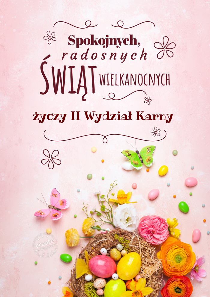 Spokojnych świąt wielkanocnych II Wydział Karny