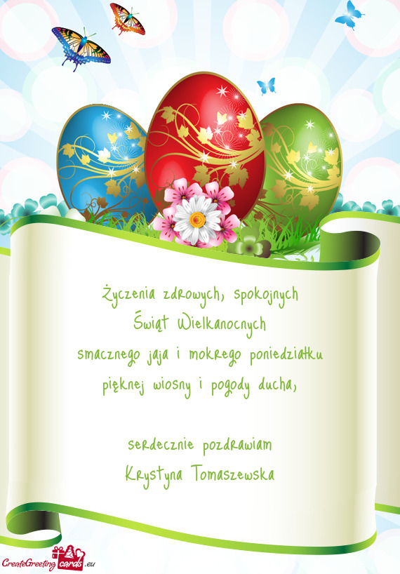 Spokojnych Świąt Wielkanocnych smacznego jaja i mokrego poniedziałku pięknej wiosny i pogody