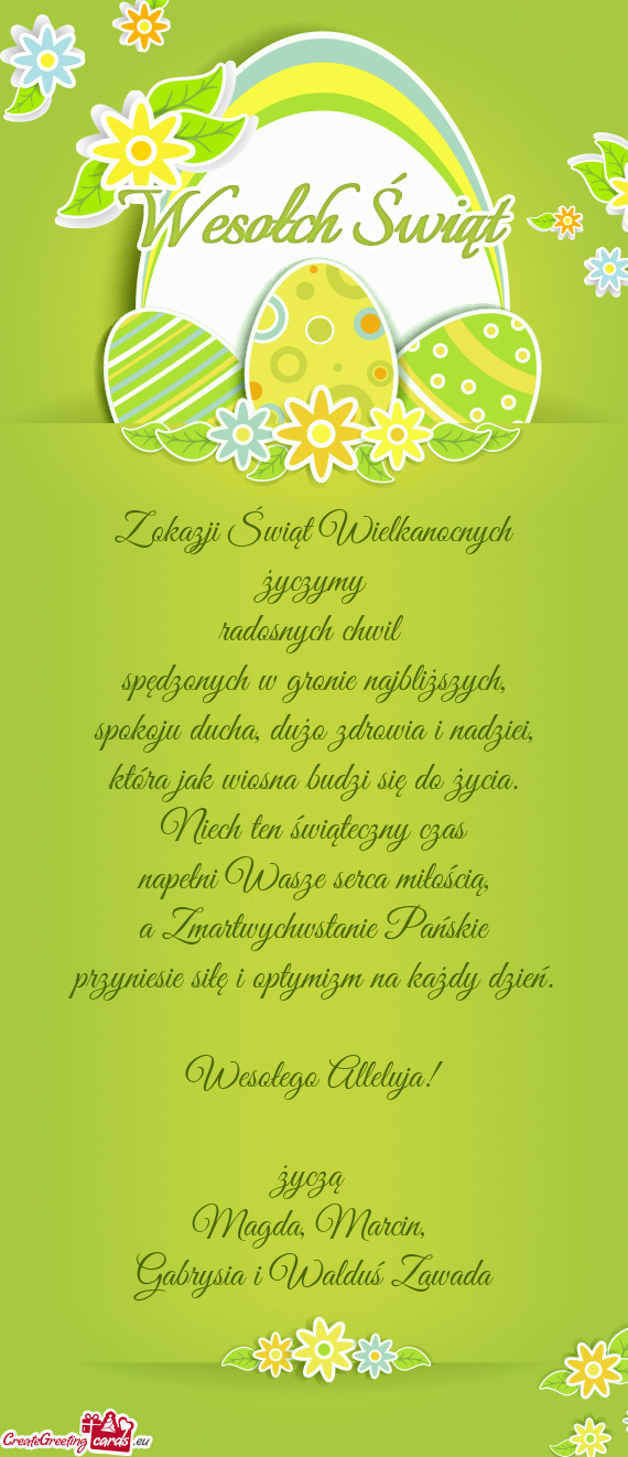 Spokoju ducha, dużo zdrowia i nadziei