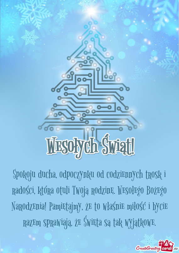 Spokoju ducha, odpoczynku od codziennych trosk i radości, która otuli Twoją rodzinę. Wesołego B