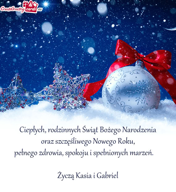 Spokoju i spełnionych marzeń