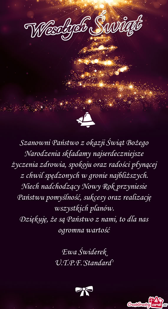 Spokoju oraz radości płynącej z chwil spędzonych w gronie najbliższych