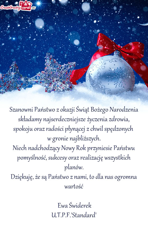 Spokoju oraz radości płynącej z chwil spędzonych