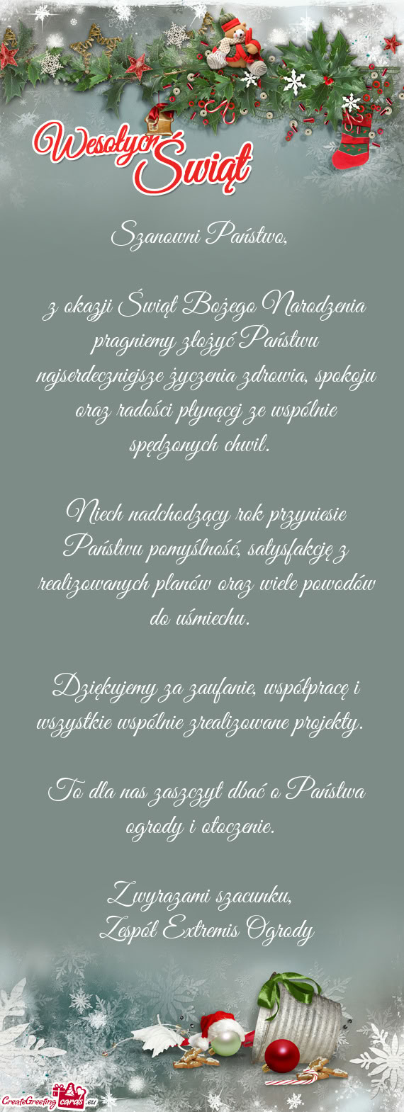 Spokoju oraz radości płynącej ze wspólnie spędzonych chwil
