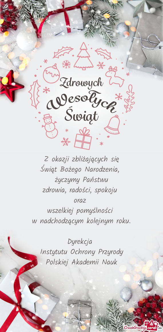 Spokoju oraz wszelkiej pomyślności w nadchodzącym kolejnym roku