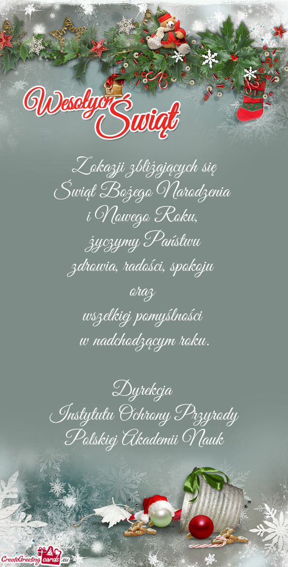 Spokoju oraz wszelkiej pomyślności w nadchodzącym roku