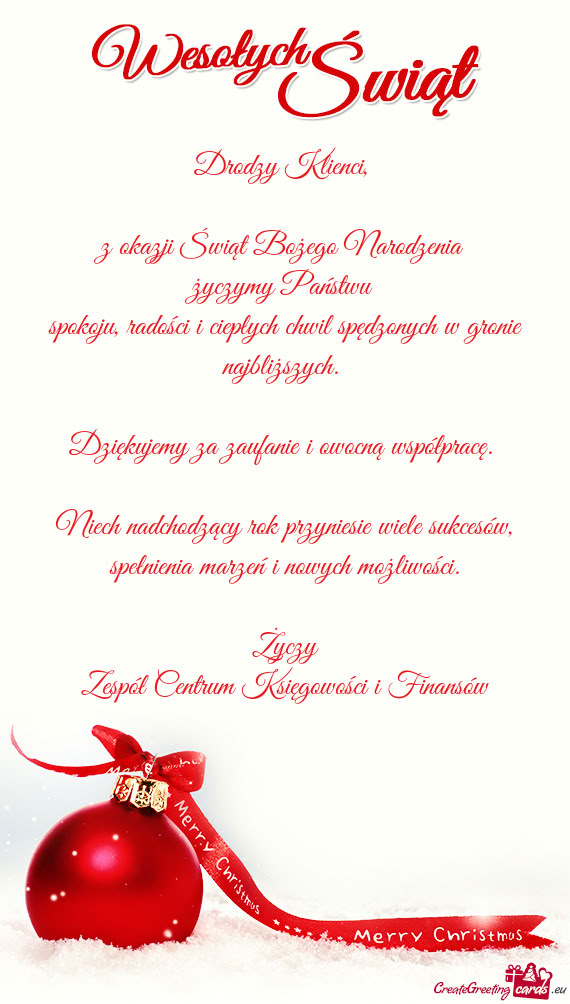 Spokoju, radości i ciepłych chwil spędzonych w gronie najbliższych