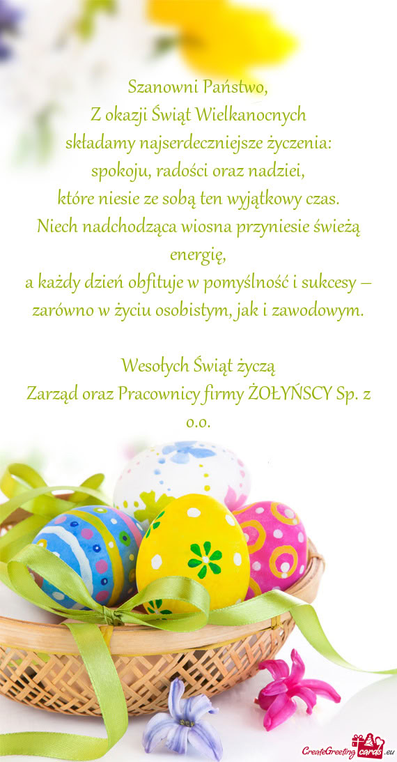 Spokoju, radości oraz nadziei