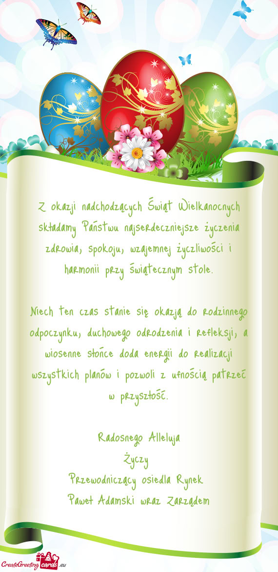 Spokoju, wzajemnej życzliwości i harmonii przy świątecznym stole