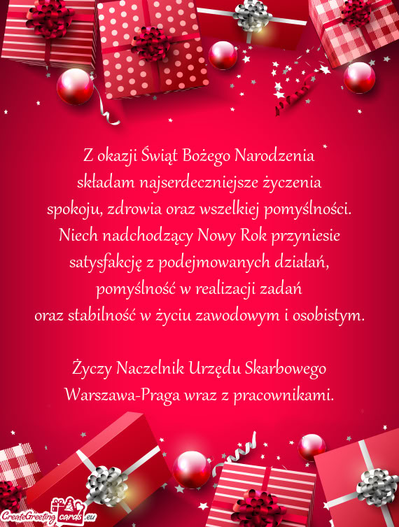 Spokoju, zdrowia oraz wszelkiej pomyślności