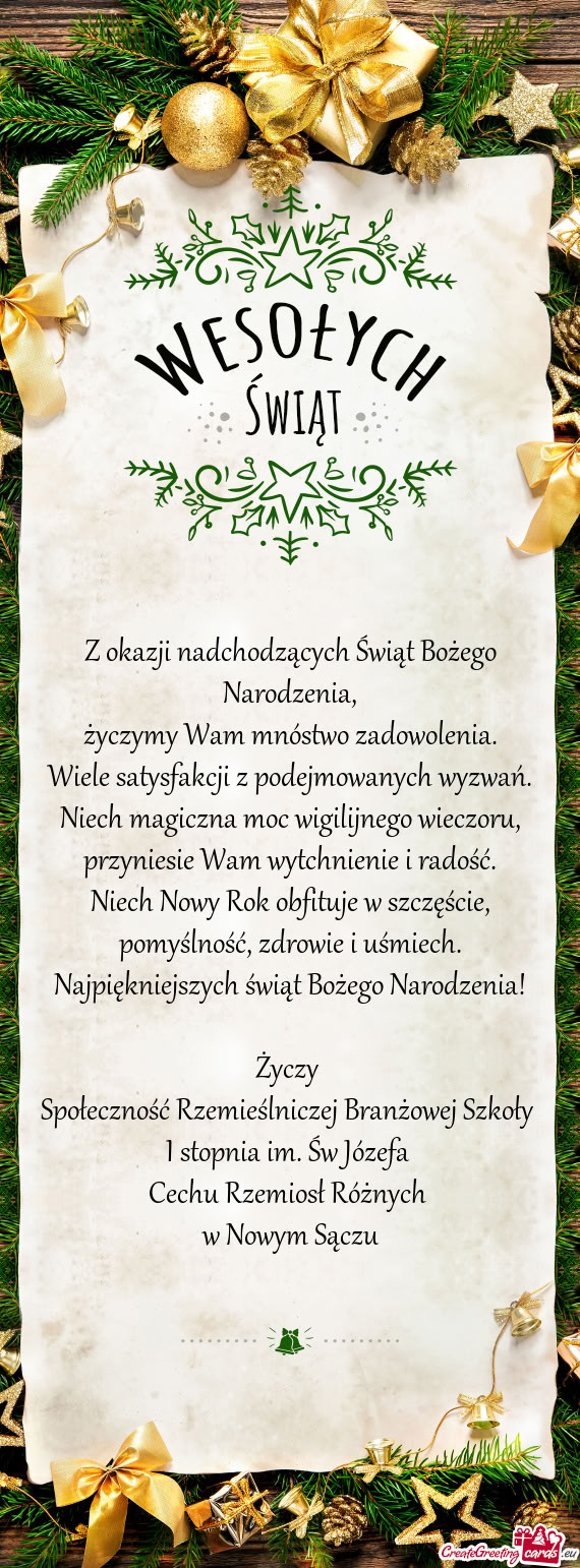 Społeczność Rzemieślniczej Branżowej Szkoły I stopnia im. Św Józefa