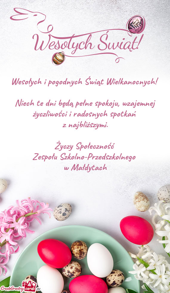 Społeczność Zespołu Szkolno-Przedszkolnego w Małdytach